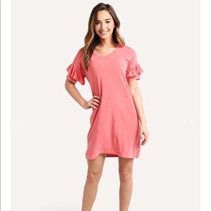 Sundry ruffle trim t-shirt dress nwot